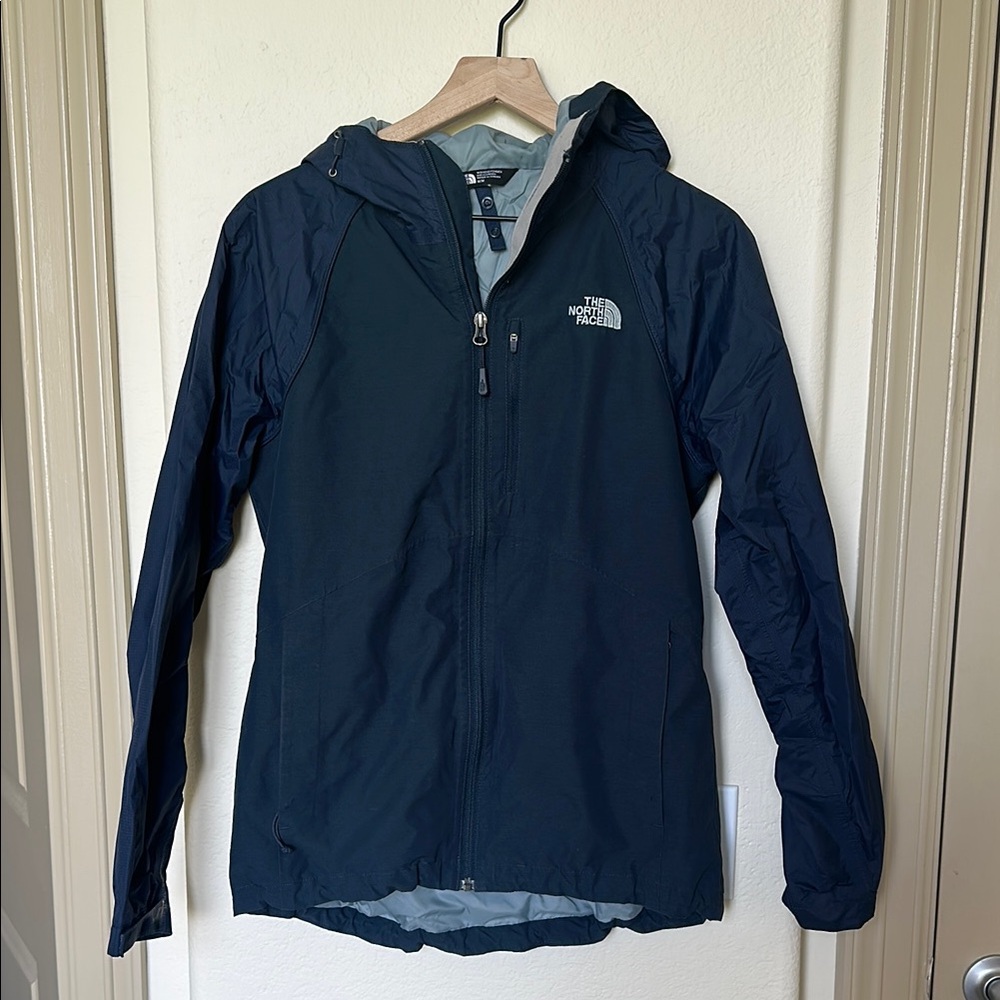 The North Face Navy Blue Windbreaker Jacket Women’s Medium with Hood - Dryvent
